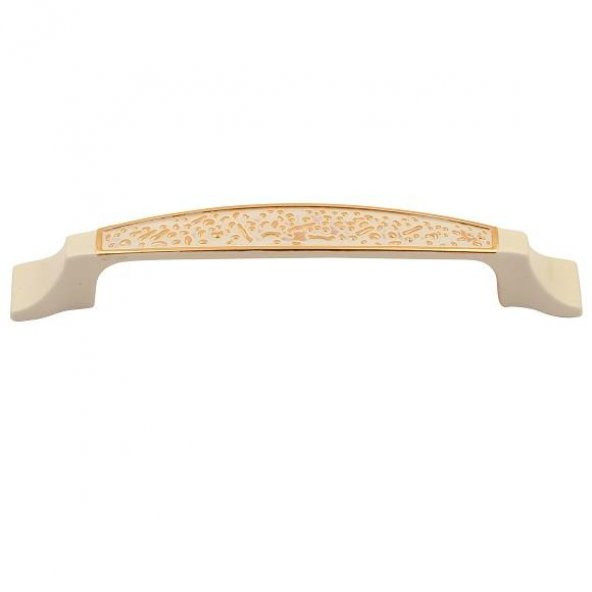Kaktüs Kulp Altın-Beyaz 96mm