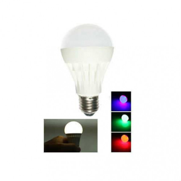 Renk Değiştiren Ampul 9 Watt Beyaz 2 Watt Renkli Gece Lambası Beyaz Kırmızı Renk Çeşidi