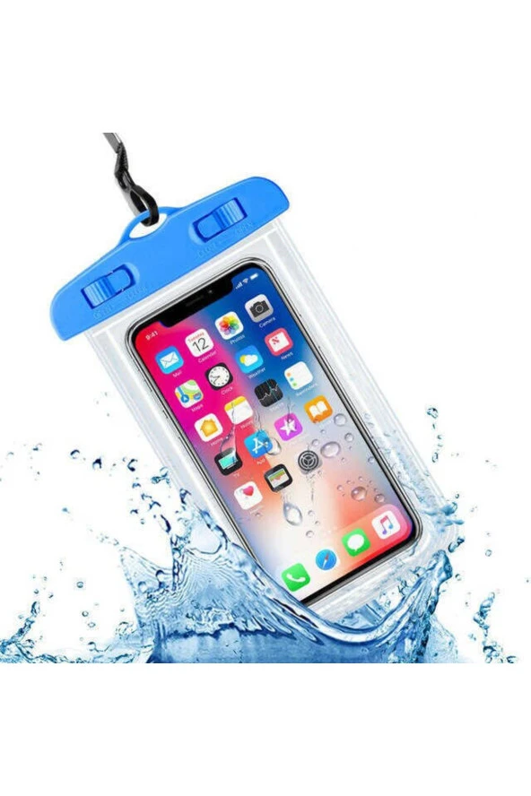 Fuchsia Standart Ebatlarda Universal Su Geçirmeyen Telefon Kılıfı - 8