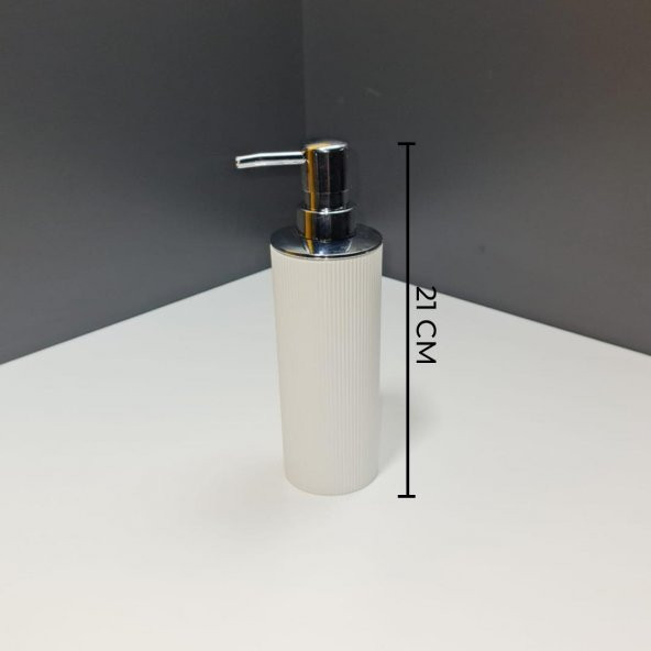 Liza Sıvı Sabunluk Mutfak Banyo Lavabo Çizgili Sabunluk Yuvarlak - 3