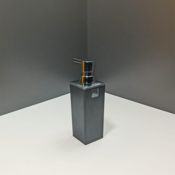 Liza Sıvı Sabunluk Mutfak Banyo Lavabo Çizgili Sabunluk Kare - Resim 2