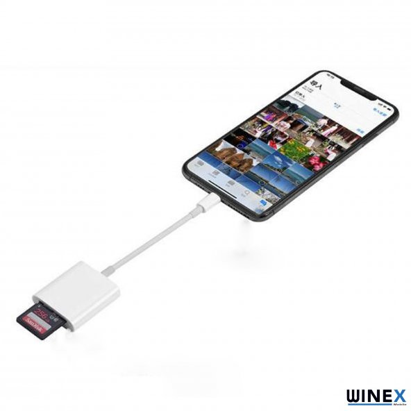 Winex 2in1 Lightning to Sd / Tf Kart Okuyucu Dönüştürücü Adaptör - 3