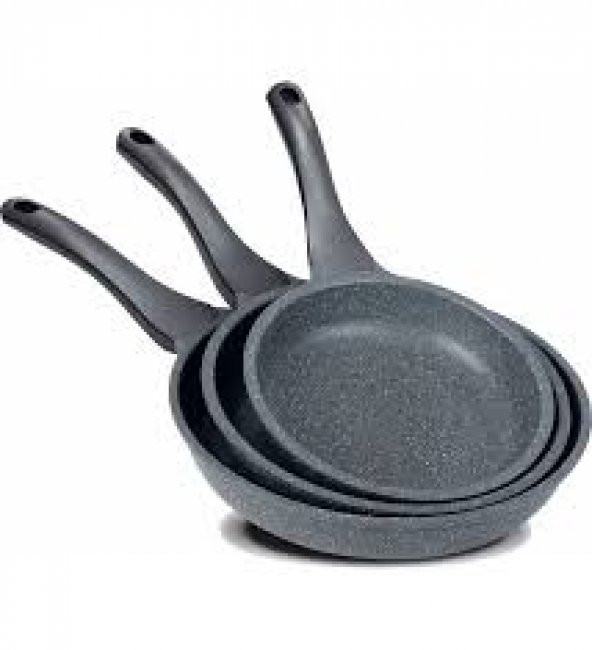 Thermoad 3Lü Döküm Tava Seti Gri