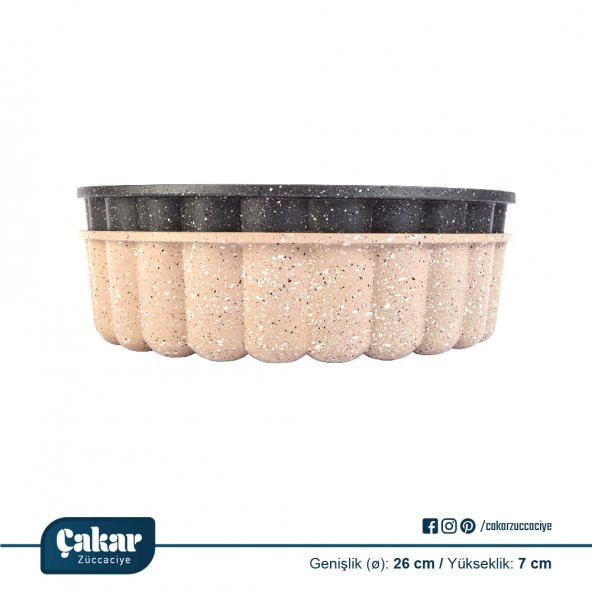Thermoad Granit Döküm Tart Kalıbı Gri 26 cm - 2