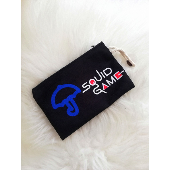Squid Game Mavi şemsiye Bez Cüzdan Kalemlik