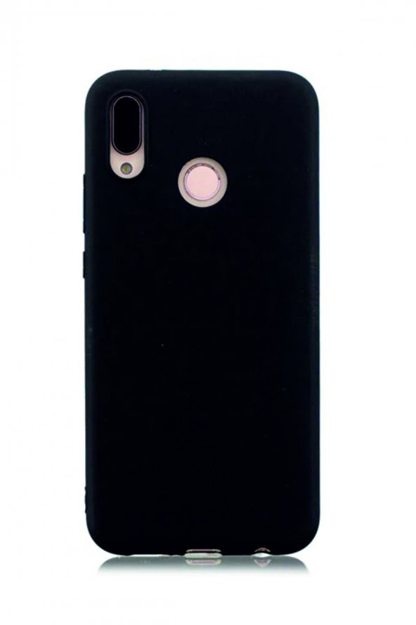 Huawei Y7 2019 Siyah Silikon Rubber Kılıf Arka Kapak - 2