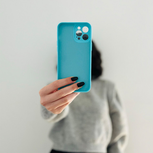 EWP Iphone 12 Pro Max Uyumlu Turkuaz Renk Özel Lens Kapaklı/korumalı Içi Kadife Kılıf 12XLLOLLO - 3