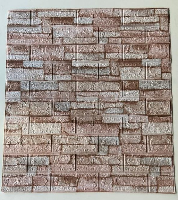 Renkli Duvarlar Karışık Renk Taş Desen Kendinden Yapışkanlı 3D Duvar Kağıdı Panel - Resim 7