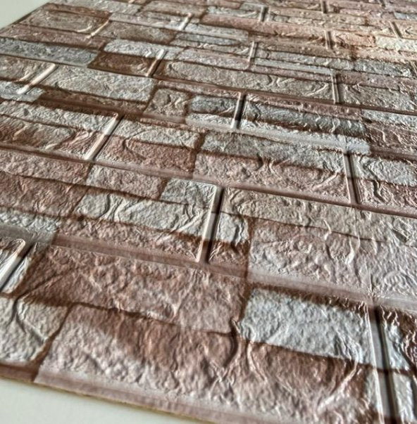 Renkli Duvarlar Karışık Renk Taş Desen Kendinden Yapışkanlı 3D Duvar Kağıdı Panel - Resim 8