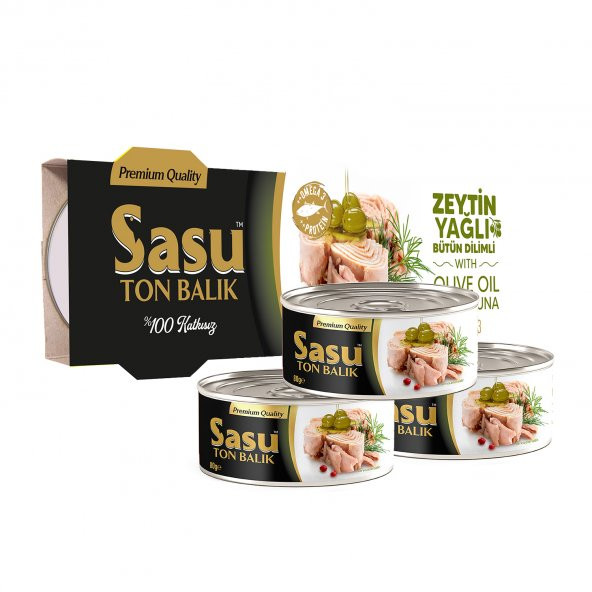 Sasu Zeytinyağlı Ton Balığı 6x80G Bütün Dilim - 2