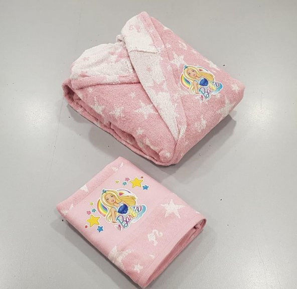Özdilek Çocuk Bornozu Free Set Barbie Star Pembe 9-10 Yaş - 2