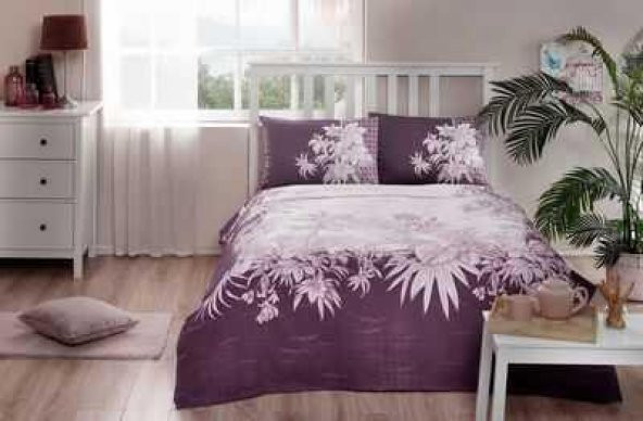 Özdilek Tek Kişilik Ranforce Pike Takımı Botanical Mürdüm - 2