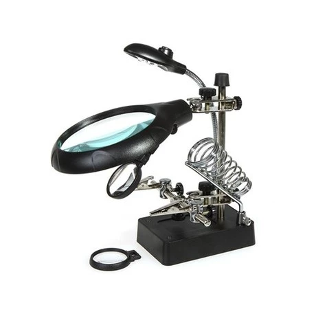 MASA ÜSTÜ LEDLİ MİNİ BÜYÜTEÇ HAVYA STAND PCB TUTUCU MG16129-C - 2