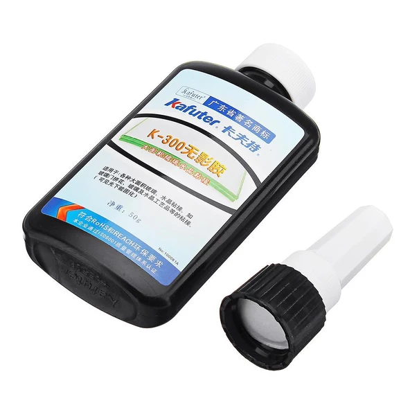 KAFUTER K-300 UV TUTKAL ŞEFFAF KRİSTAL VE CAM YAPIŞTIRICI 50G - 1