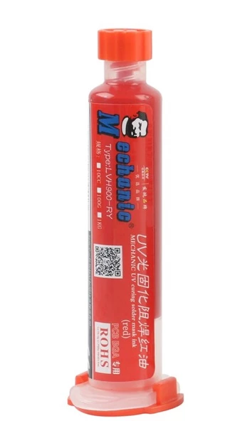 MECHANİC GY-UVH900-HY ANAKART BORD BOYASI 10 CC KIRMIZI - Resim 2