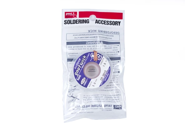 10 ADET Gootwick CP-3015 3.0mm x 1.5mt. Lehim Temizleme Çekme Tel - 2