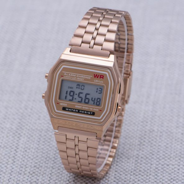 Rose Renk Retro Minimal Çelik Hasır Kordon Çocuk Kol Saati ST-303939 - Resim 2