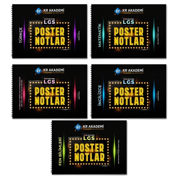 LGS Poster Notlar Seti (5'Li) Kr Akademi Yayınları - 1