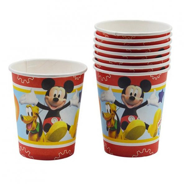 Mickey Mouse Temalı Karton Tabak Bardak Seti - 8 Kişilik - 3