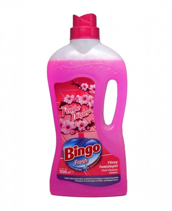 Bingo Yüzey Temizleyici  1Lt  Pembe  x 12 Adet