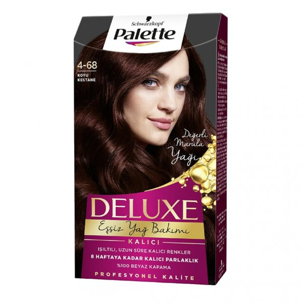 Palette Deluxe Saç Boyası 4.68 Koyu Kestane  x  3 Adet