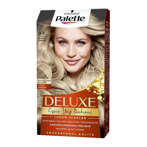 Palette Deluxe Saç Boyası 9.1 Elmas Sarısı  x  3 Adet