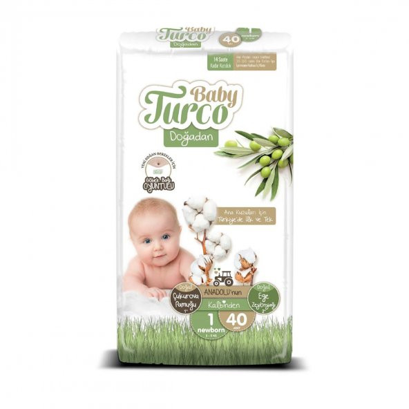 Baby Turco Bebek Bezi 1 Numara 40 Lı x 5 Adet