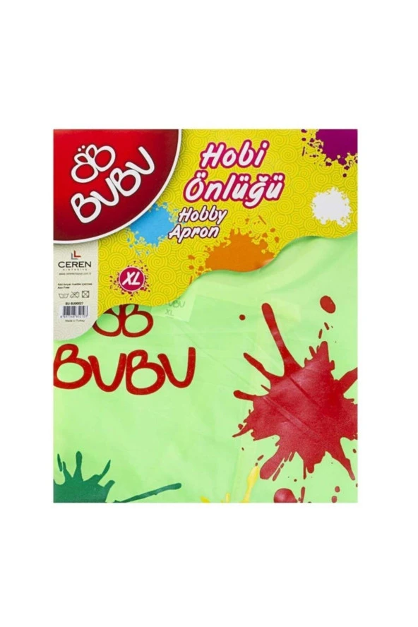 Bu-Bu Boyama Önlüğü +10 Yaş Su Geçirmez XL (Karışık Renk)