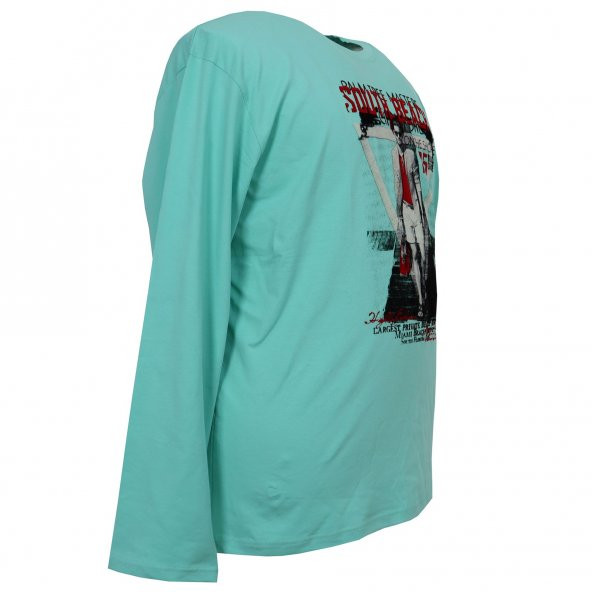 ERKEK BÜYÜK BEDEN BATTAL BOY KADİFE FLOD BASKILI LİKRALI SWEET - 2