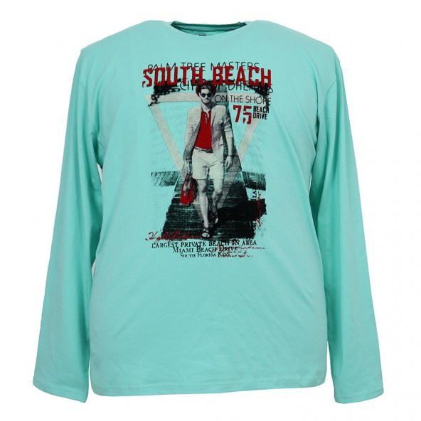 ERKEK BÜYÜK BEDEN BATTAL BOY KADİFE FLOD BASKILI LİKRALI SWEET