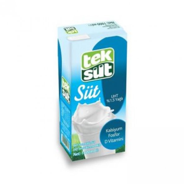 Teksüt Yarım Yağlı Süt 1 Lt