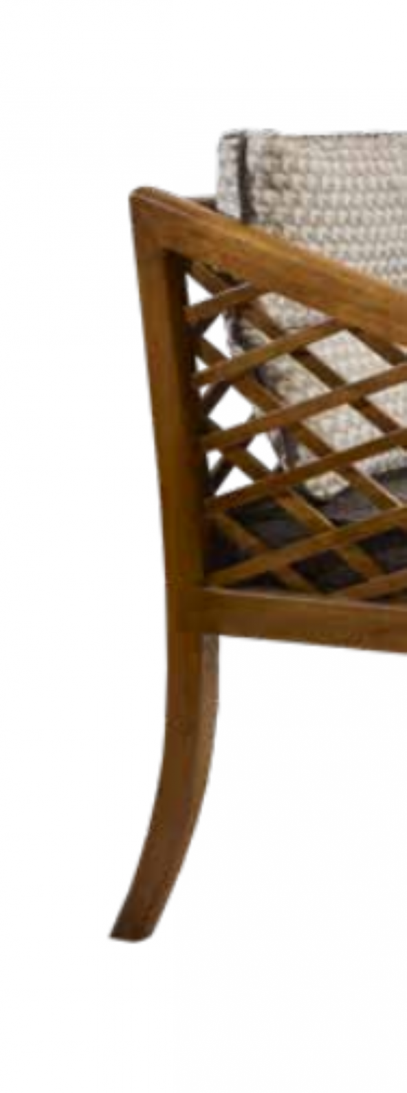 Sandalye Zus157 Hazeran Model Tam Kolçak Ahşap İskelet Parlak Ceviz Boya Şönil Kumaş El Yapım - 5