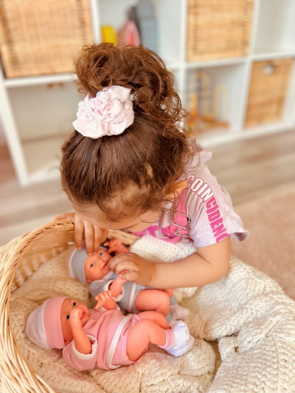 Mavi Ve Pembe Renk Yeni Doğan Gerçek Et Bebek 25 Cm - 5