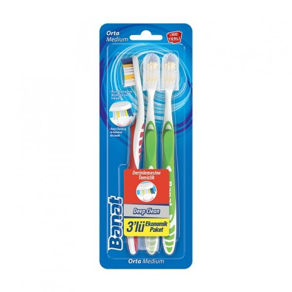 Banat Deep Clean Diş Fırçası 3lü Paket