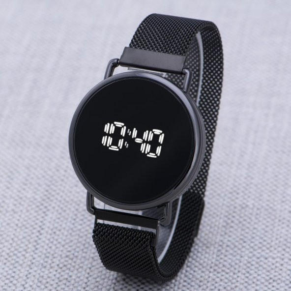 Dokunmatik Dijital Siyah Mıknatıslı Kordon Kadın Kol Saati ST-303921 ürün görseli 1