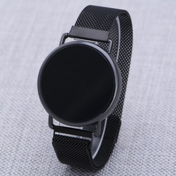 Dokunmatik Dijital Siyah Mıknatıslı Kordon Kadın Kol Saati ST-303921 - Resim 2