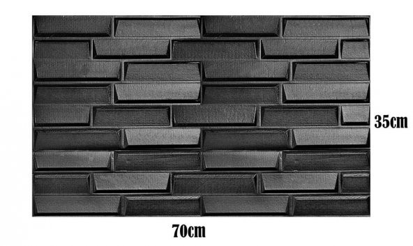 Renkli Duvarlar Siyah Opak Kendinden Yapışkanlı Duvar Paneli Kağıdı NW66 70X35CM