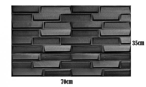 Siyah Opak Kendinden Yapışkanlı Duvar Paneli Kağıdı NW66 70X35CM