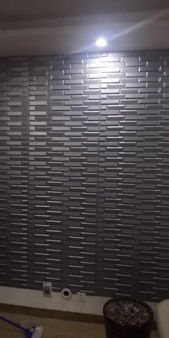 Renkli Duvarlar Siyah Opak Kendinden Yapışkanlı Duvar Paneli Kağıdı NW66 70X35CM - 4