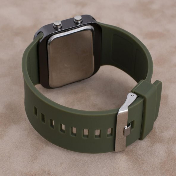 SaaTTino Siyah Kasa Yeşil Kordon Led Ekran Erkek Kol Saati ST-303896 - 3