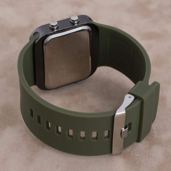 SaaTTino Watch Siyah Kasa Haki Yeşil Kordon Dijital Ekran Kadın Kol Saat ST-303895 - 3