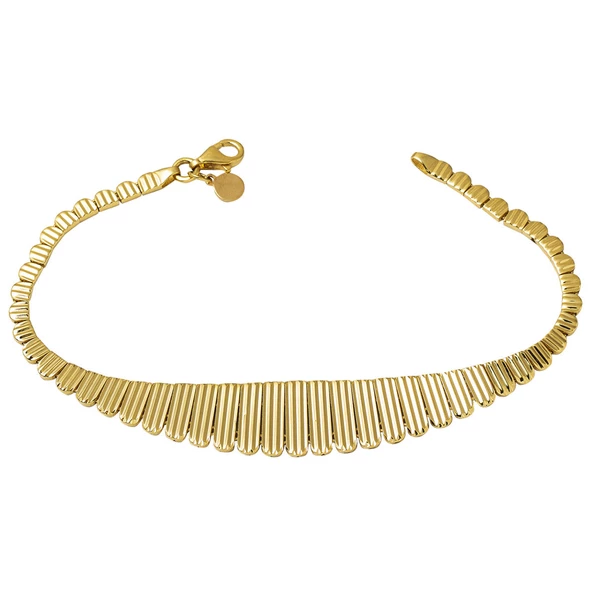 Kleopatra Taşsız Altın Bileklik - Resim 4