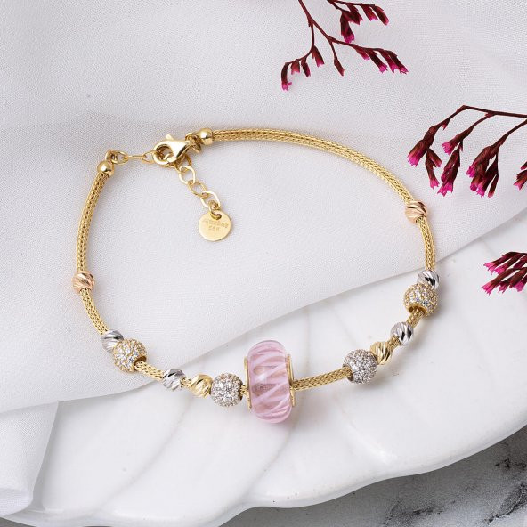 Nohut Toplu Pandora Altın Bileklik - Resim 3