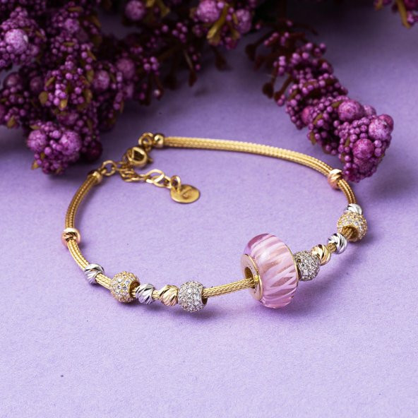 Nohut Toplu Pandora Altın Bileklik - Resim 6