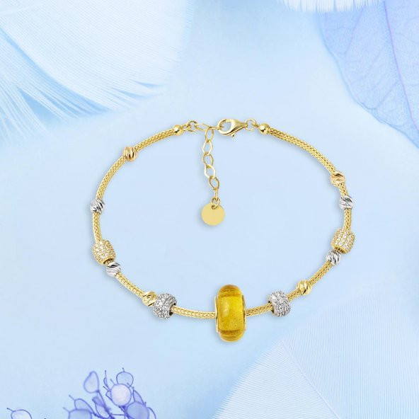 Dorika Toplu Altın Pandora Bileklik - Resim 4