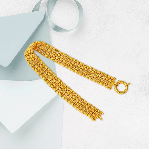 Top Top Altınlı 14 Ayar Bileklik - 5