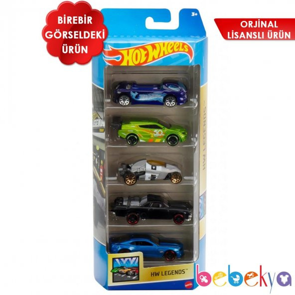 Hot Wheels Beşli Araba Seti 2021 HW LEGENDS HFV82