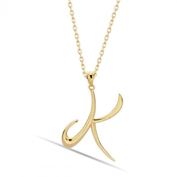 K Harfi 14 Ayar Altın Kolye ürün görseli