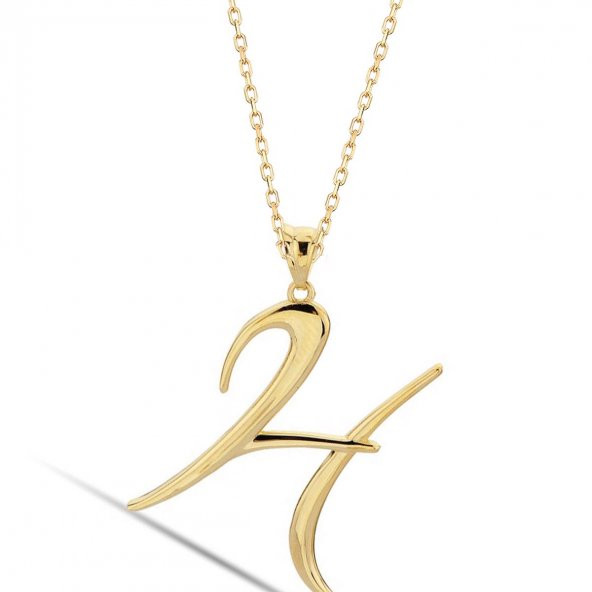 H Harfi 14 Ayar Altın Kolye ürün görseli 1