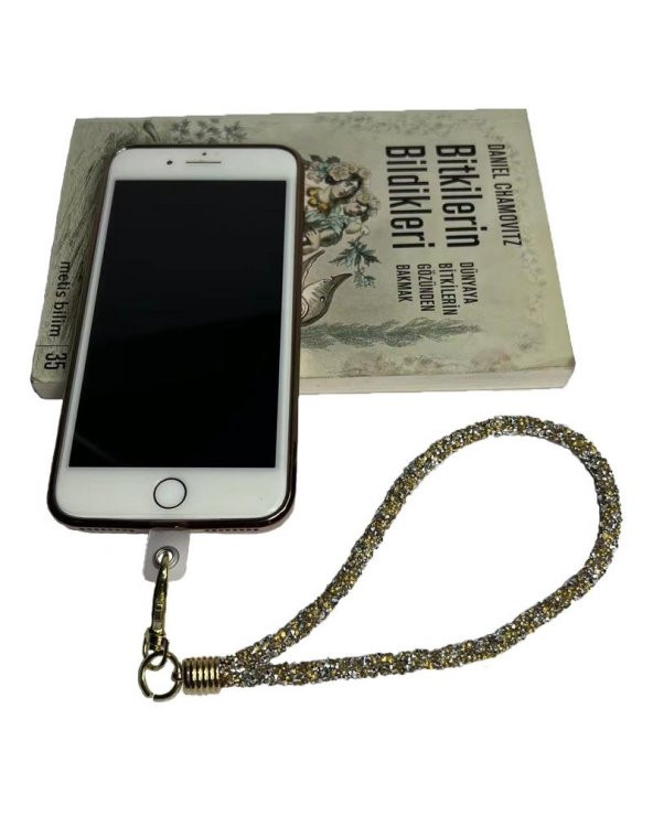Kristal Parlak Taşlı Telefon El Askısı 35 cm - 4